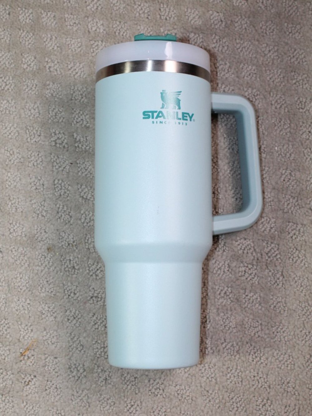 Stanley 40 oz Aqua Stainless Steel Vacuum Sealed Travel Mug